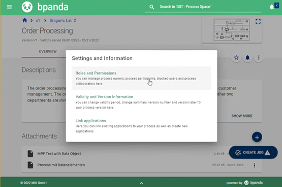 Bpanda: Linked processes to roles