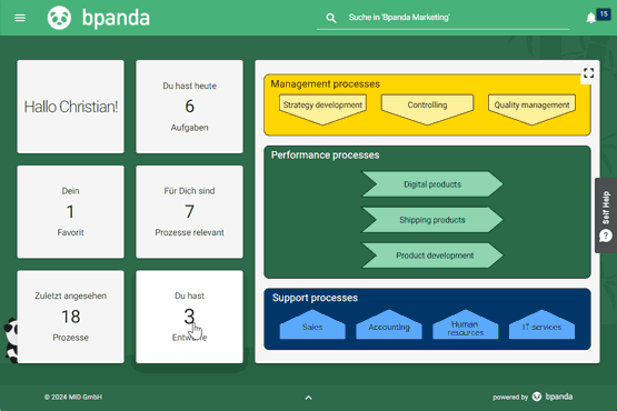 Bpanda Release Januar 2024 | Geteilte Prozessentwürfe: Namensfilter und Verbesserungen