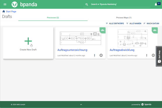 Bpanda Release Notes: Process Drafts: Automatic Saving