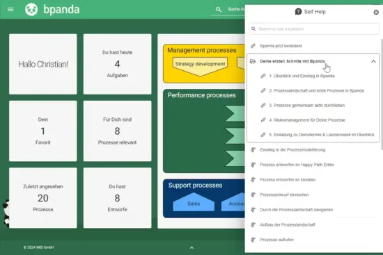 Geführte Touren für Prozessmanagement | Bpanda