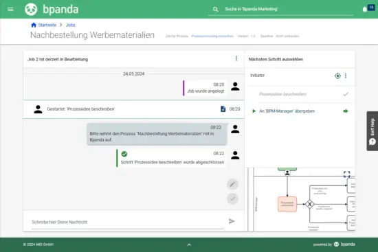 Zuweisung von Jobs und Verfolgung des Prozessstatus | Bpanda