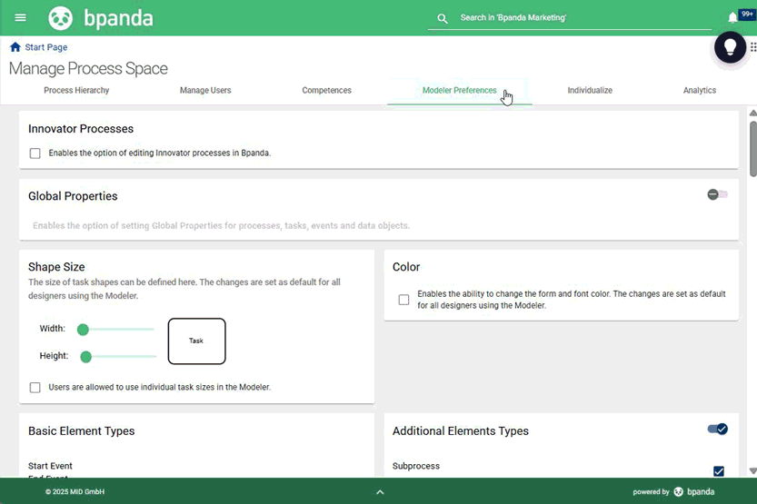 04-bpanda-release-märz-2025-neue-Validierungen-EN Bpanda | Modeler Preferences: New Validation Settings
