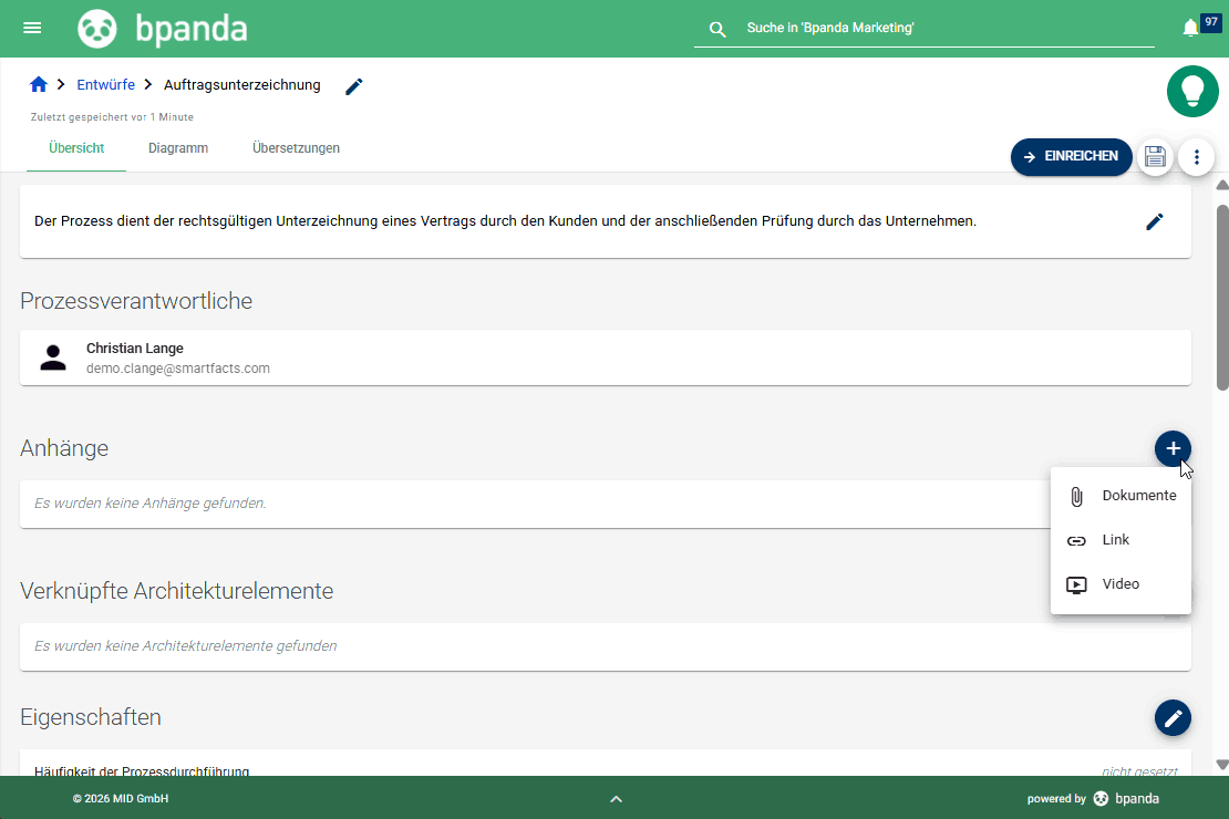 Bpanda Release Februar 2026 | Prozessentwürfe: Übersicht