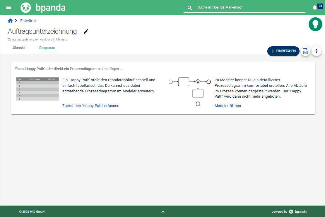 Bpanda Release Februar 2026 | Prozessentwürfe: Diagramm und Übersetzungen