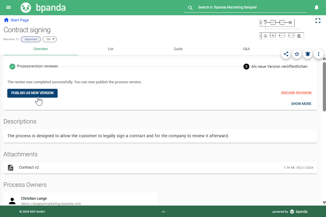 Bpanda Release May 2026 | Process Draft: More Permissions for Process Owners & Validity Modifications