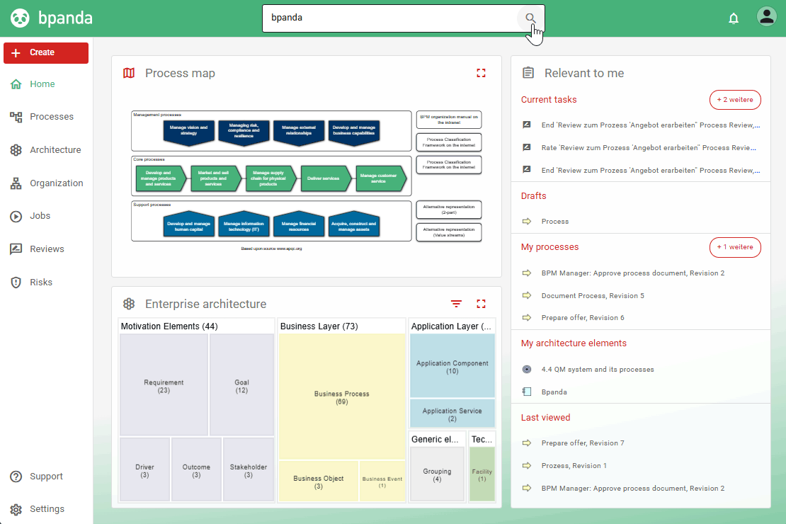 Bpanda Release August 2026 | Search: Architecture Elements & Data Objects